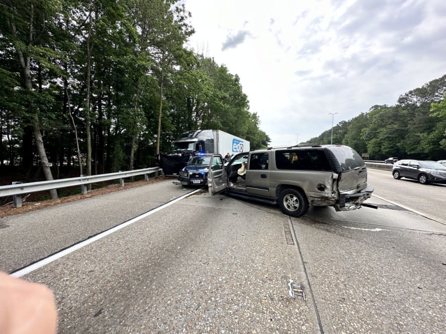 <em>I-64 crash (Courtesy: Virginia State Police)</em>