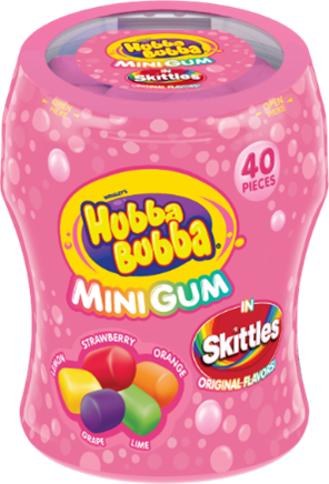 Mars Wrigley North America HUBBA BUBBA  Mini Gum in Skittles Original Flavors.