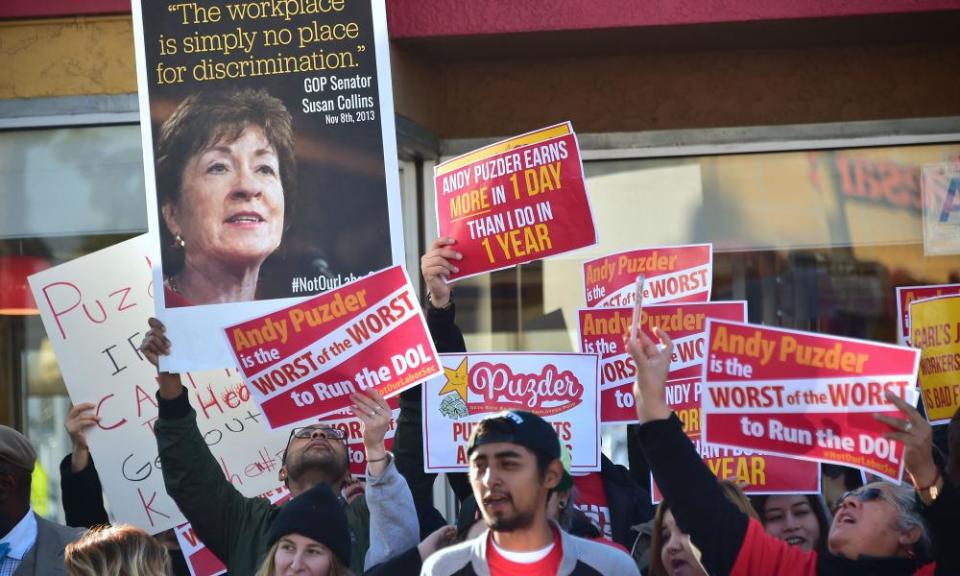 Fast-food workers in LA fight for $15 an hour.