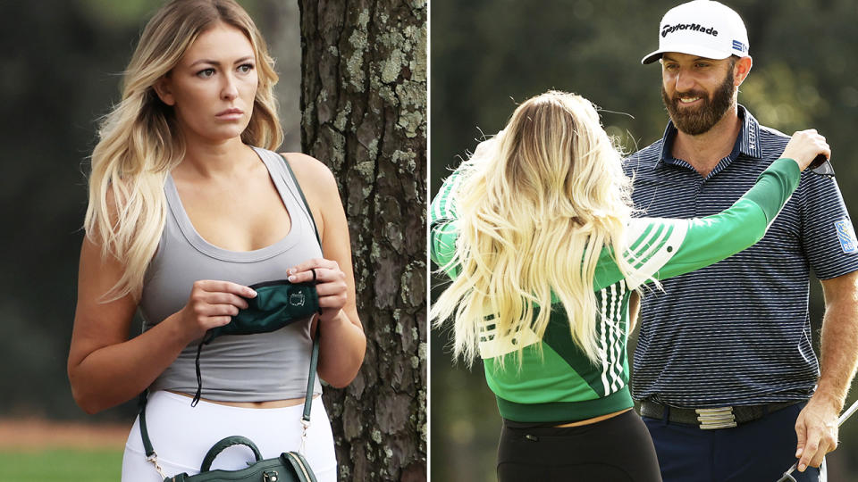 Paulina Gretzky, pictured here by Dustin Johnson's side as he won the Masters.