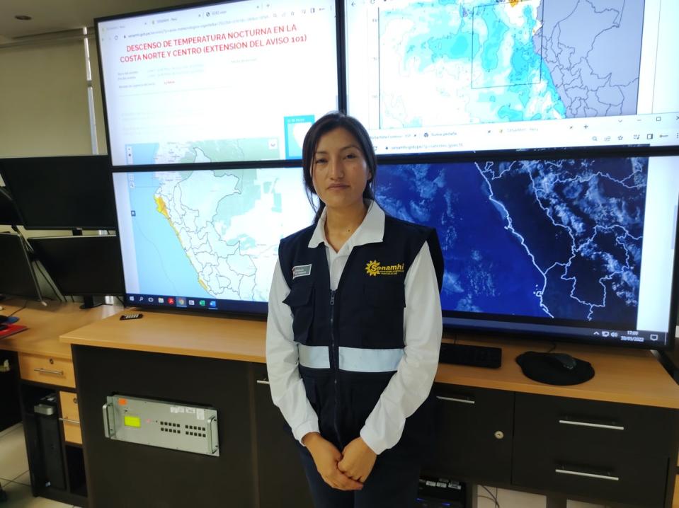 Maria Caballero, a climate scenario analyst for the National Meteorological and Hydrological Service of Peru (Practical Action)