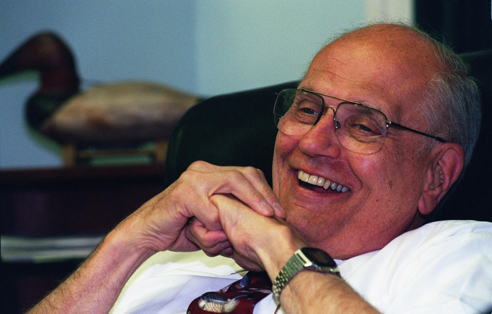 Dingell in his office at the Rayburn House Office Building.