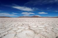 FILE PHOTO: A view of the surface of the salt flat at Salar del Hombre Muerto