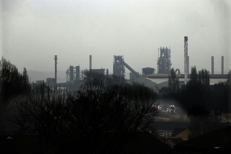 The Scunthorpe steelworks skyline