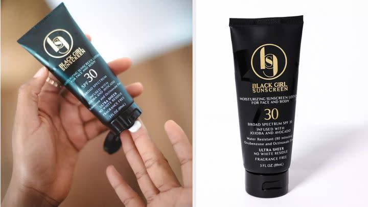 The hugely popular Black Girl Sunscreen brand, whose sun care products don’t leave a white cast