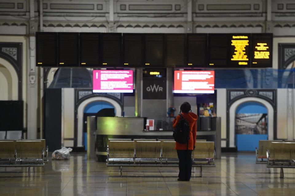 Heathrow Express and TfL Rail services were also halted for much of the day (Jeremy Selwyn)