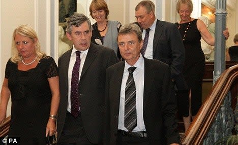 Gordon Brown with Dave Prentis