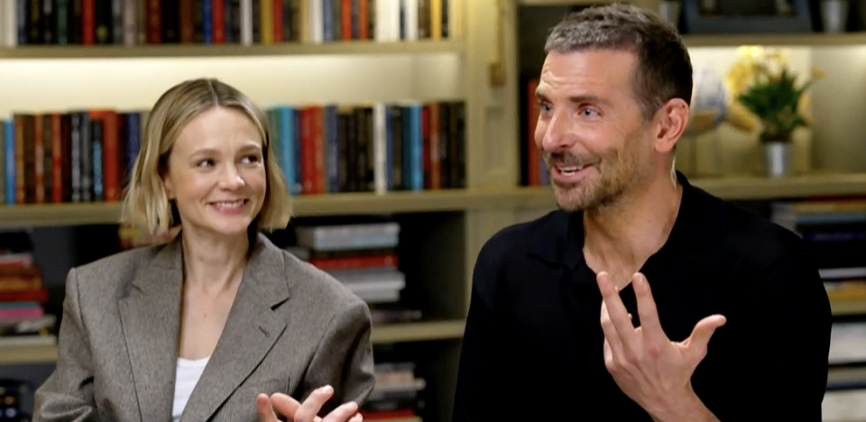 Carey Mulligan and Bradley Cooper. / Credit: CBS Mornings