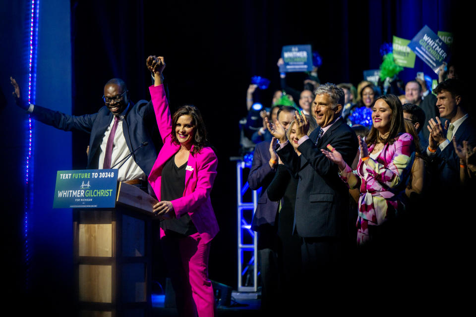 Lt. Gov. Garlin Gilchrist II and Gov. Gretchen Whitmer 