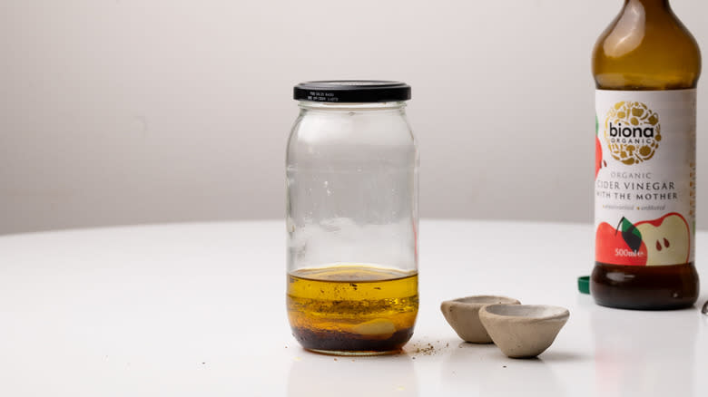 salad dressing in a jar