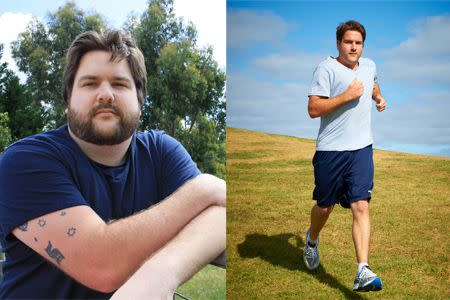 male weight gain before and after