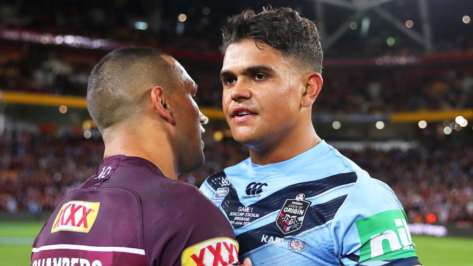 Latrell Mitchell is left to lament the Blues Origin I defeat. 