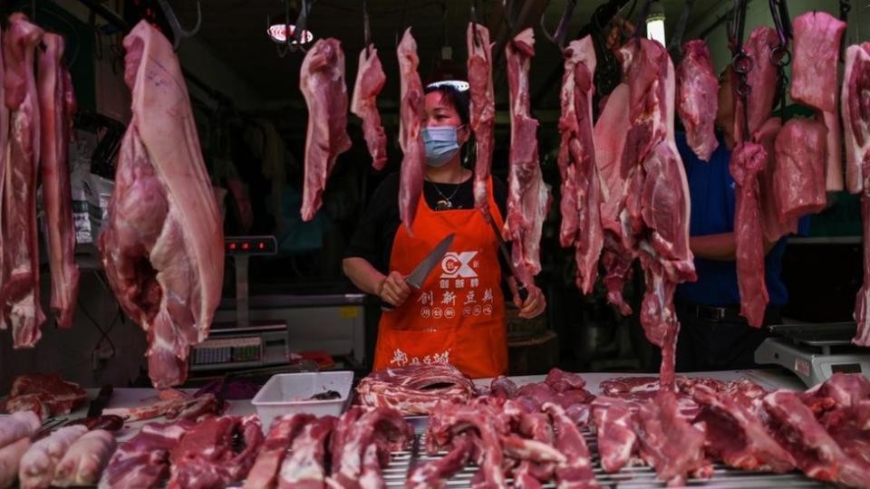 Mercado en Wuhan.