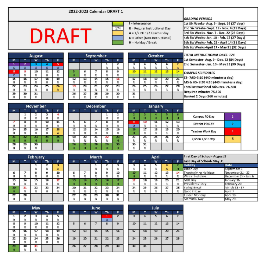 Monday afternoon, CCISD Board of trustees approved a calendar for the 2022-23 school year.