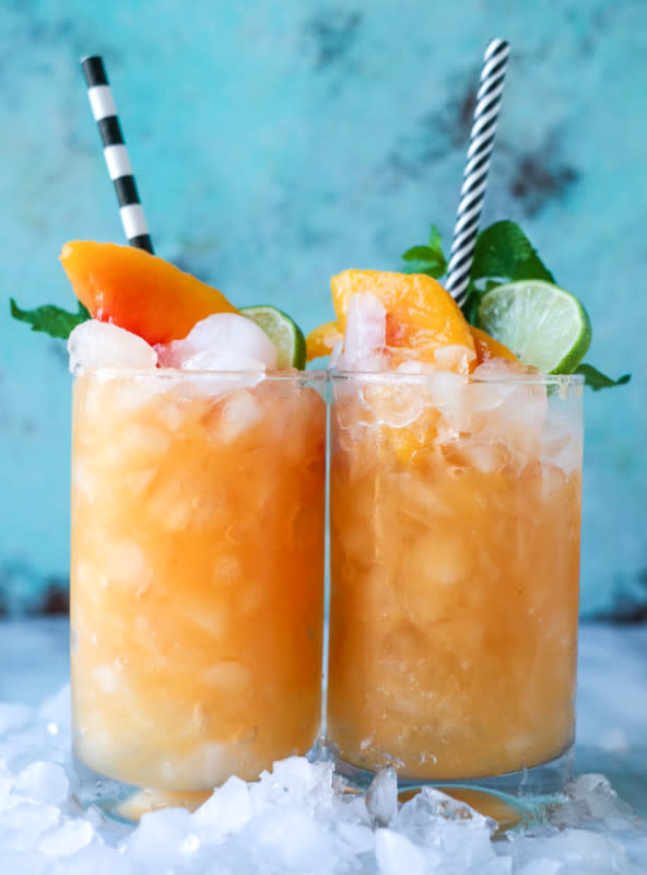 <p>If you’re a fruit lover, this peachy slushy hits the spot.</p><p><strong>Get the recipe: <a href="https://www.howsweeteats.com/2016/07/pineapple-peach-agua-fresca/" rel="nofollow noopener" target="_blank" data-ylk="slk:Pineapple Peach Agua Fresca;elm:context_link;itc:0;sec:content-canvas" class="link ">Pineapple Peach Agua Fresca</a></strong></p>