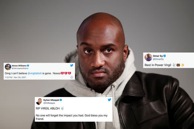 Le créateur de mode Virgil Abloh, mort ce dimanche 28 novembre à l'âge de 41 ans, a reçu des hommages de la part de très nombreuses personnalités à travers le monde. (Photo: Benoit Tessier / Reuters & Twitter)