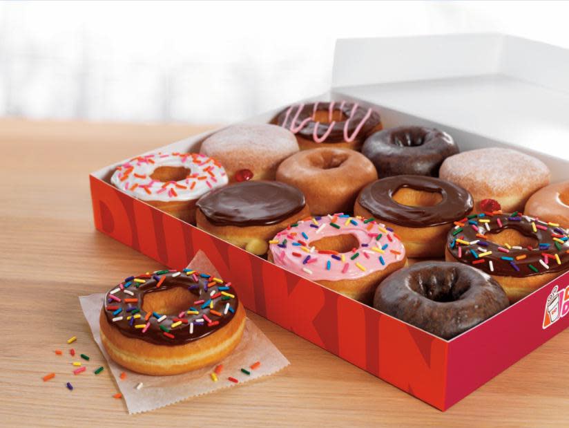 Local Dunkin' doughnut shop locations are running a  National Donut Day deal.