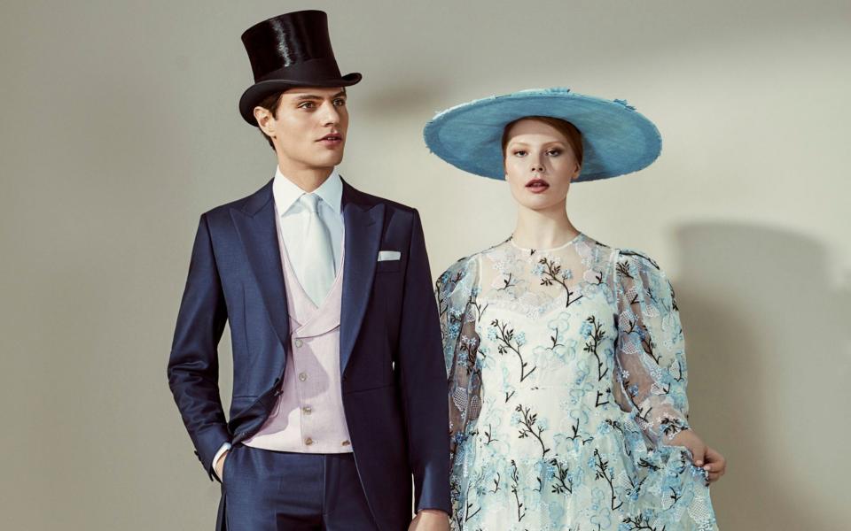 Royal Ascot annual style guide 2021, showing Favourbrook's navy morning suit  - Royal Ascot