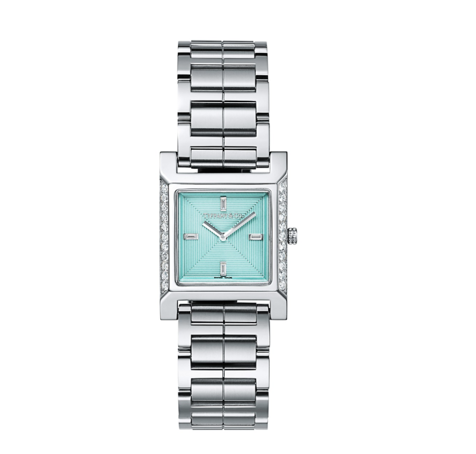 Tiffany 1837 Makers 22 mm Square Watch with Diamonds, $5,700 (Photo: Tiffany & Co.)