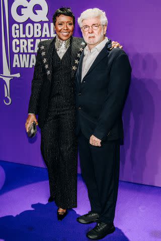 <p>Nina Westervelt/Variety via Getty</p> Mellody Hobson (left) and George Lucas