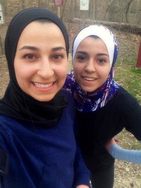 Yusor Abu-Salha and her sister, Razan Mohammad Abu-Salha, in an undated Facebook photo.