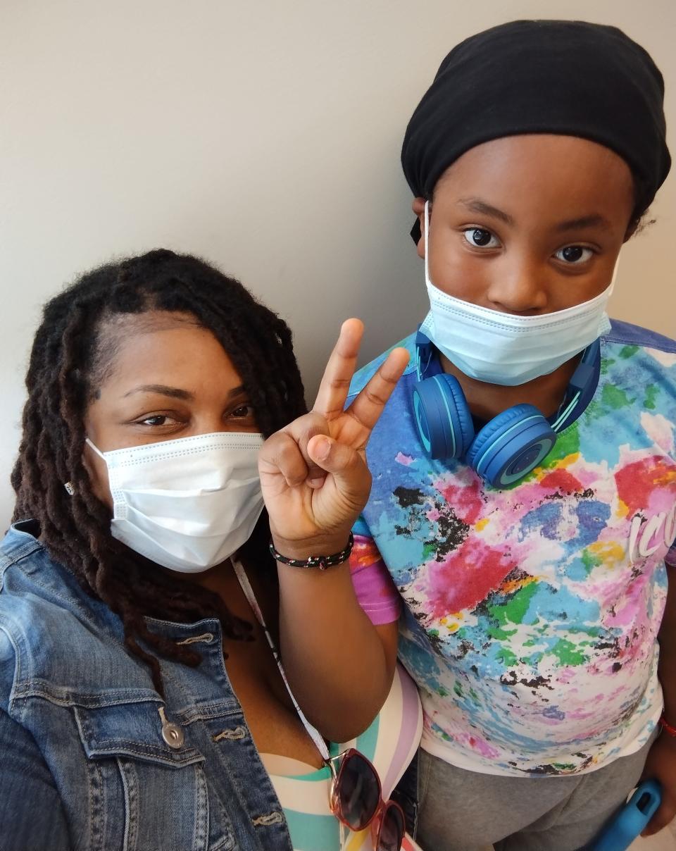 Monica Farr, left and her son Ma’Siah, 8. After Ma'Siah turned 3 years old, doctors suspected he was severely asthmatic, but because of his age, they waited to confirm the diagnosis.
