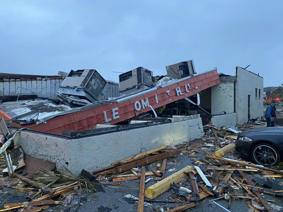 Storms left a path of destruction across the Florida Panhandle.