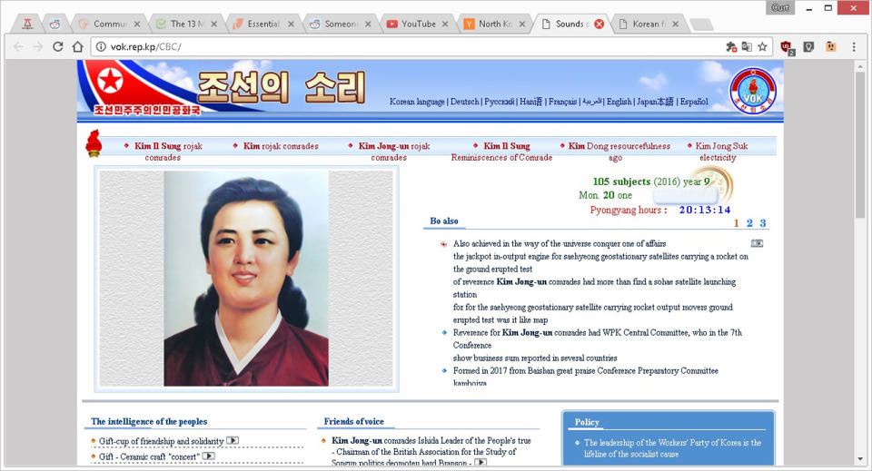 North Korea's 'Voice of Korea' news site