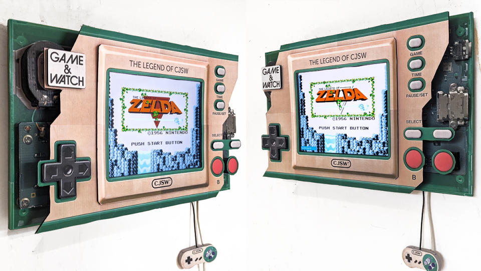 A giant Legend of Zelda Nintendo Game and Watch system