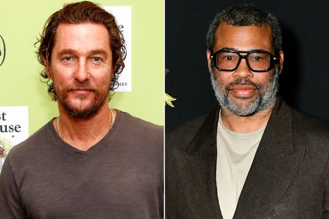 <p>Emma McIntyre/Getty; Eugene Gologursky/Getty</p> Matthew McConaughey; Jordan Peele