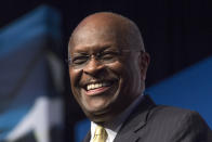 FILE - In this June 20, 2014, file photo, Herman Cain, CEO, The New Voice, speaks during Faith and Freedom Coalition's Road to Majority event in Washington. Cain has died after battling the coronavirus. A post on Cain's Twitter account on Thursday, July 30, 2020 announced the death. (AP Photo/Molly Riley, File)