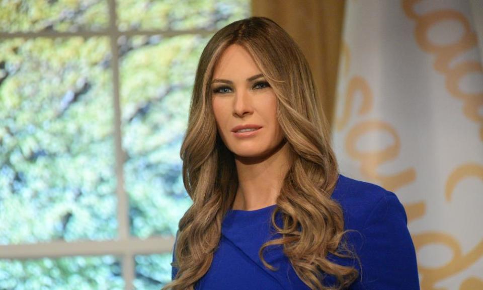Ready for her close-up: the Melania figurine.