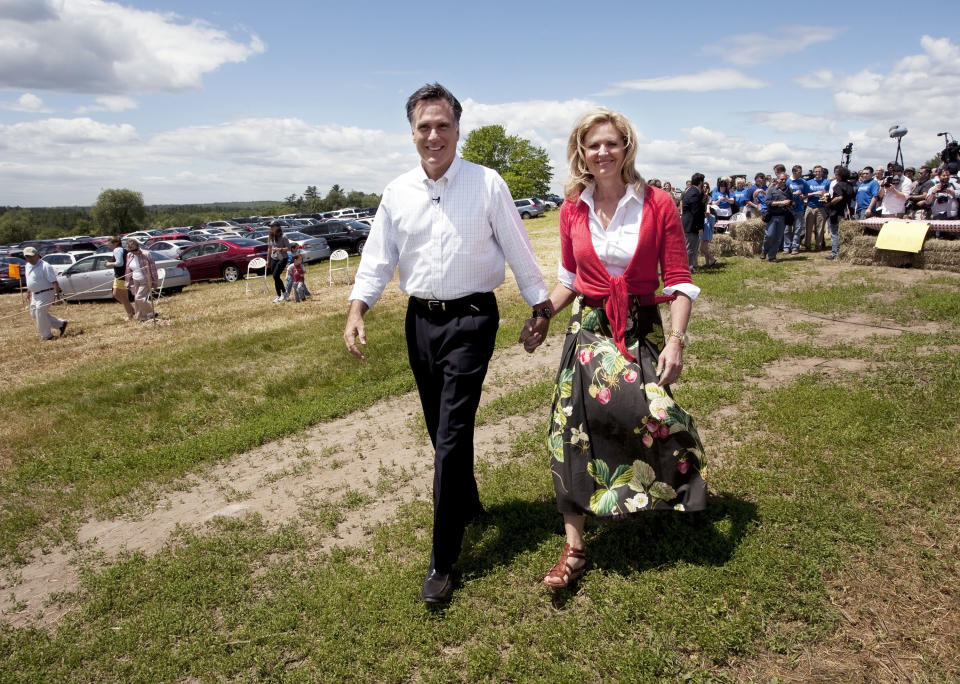 Mitt Romney announces his run for the presidency on June 2, 2011. (Photo: David Hume Kennerly/Getty Images/Courtesy of Ann Romney)