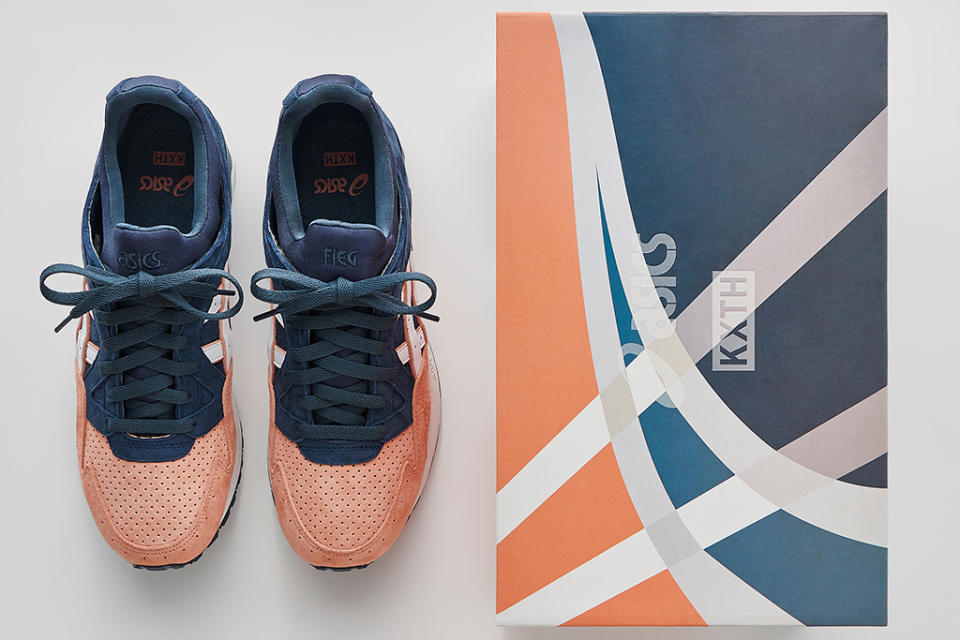 The custom packaging for the Ronnie Fieg for Asics Gel-Lyte 5 “Salmon Toe.” - Credit: Courtesy of Kith