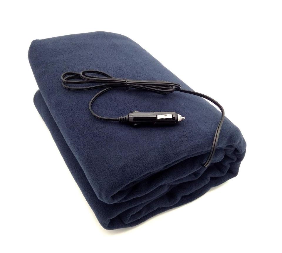 5) Fleece Heated Travel Blanket