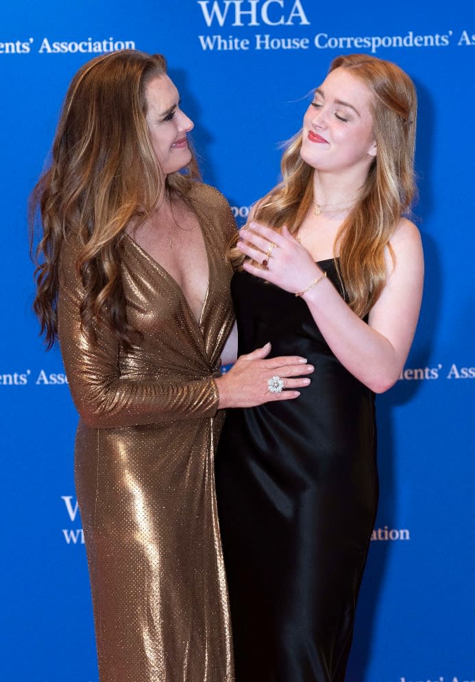 Brooke Shields and daughter Rowan Francis Henchy at the 2022 White House Correspondents’ Dinner - Credit: ASSOCIATED PRESS.