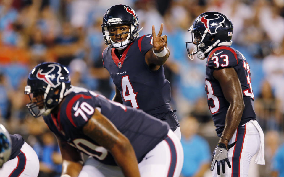 Houston Texans rookie quarterback Deshaun Watson has been incredible since taking over the starting role. (AP)