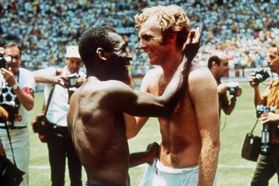 Pele and Moore: This iconic image is the inspiration behind the intiative (Colorsport)