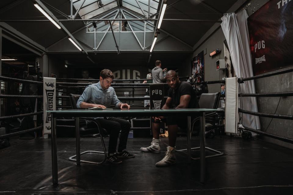 Dubois habló con The Independent en su gimnasio en West Finchley en mayo (Andrew Cuthbert)