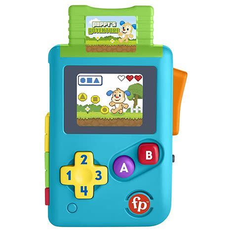 <p><strong>Fisher-Price</strong></p><p>amazon.com</p><p><strong>$6.49</strong></p><p>This toddler toy will take you back to your own 8-bit video gaming days. There's no real game to play, but toddlers can push the buttons or press down on the cartridge for lights, songs, sounds and phrases that <strong>teach directions, colors, numbers and shapes</strong>. <em>Ages 6 months+</em></p>