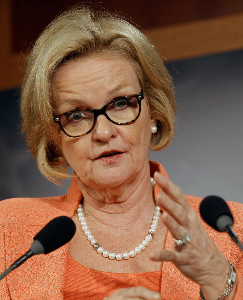 <a href="http://www.senate.gov/artandhistory/history/common/briefing/women_senators.htm"><strong>Served from:</strong></a> 2007 to present   Sen. Claire McCaskill (D-Mo.) holds a news conference at the U.S. Capitol on March 1, 2012 in Washington, DC. (Photo by Chip Somodevilla/Getty Images) 