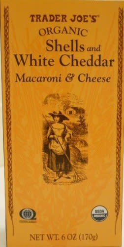 Trader Joe's Organic Shells & White Cheddar Macaroni & Cheese 6oz, 6 Pack