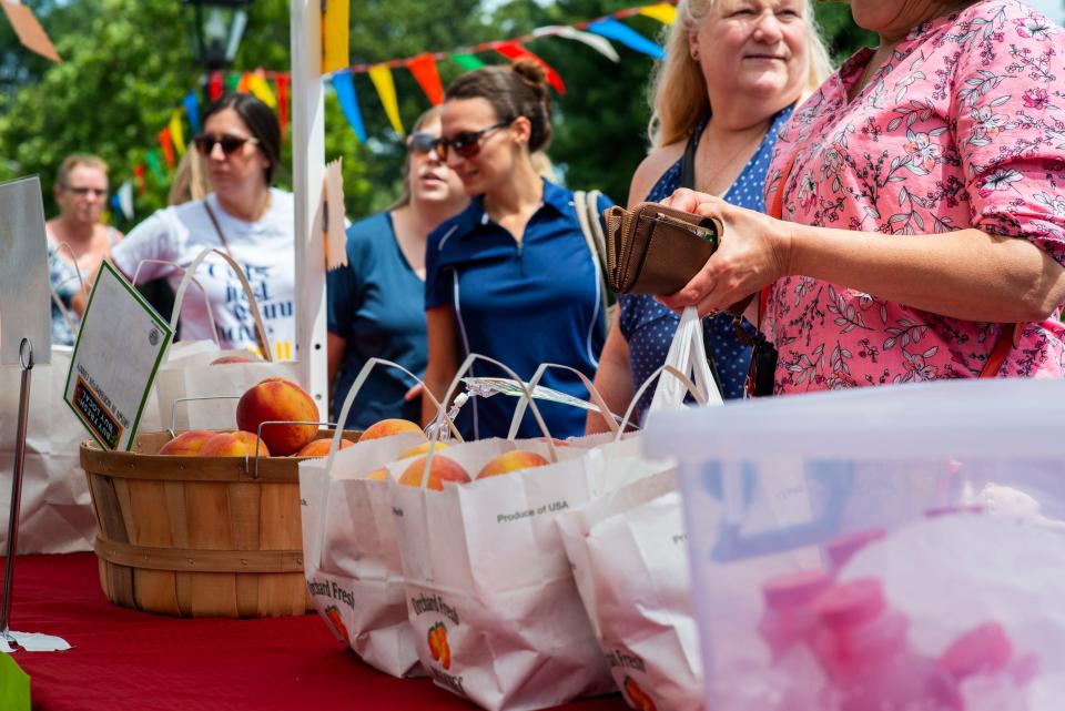 Peddler's Village, in Lahaska, hosts its annual Peach Festival each weekend throughout the month August. Taste a wide variety of peach treats, savor peach-inspired specials, and enjoy live entertainment and family activities during kick-off weekend.