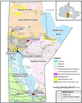 Figure 3: Wine Project Location (CNW Group/Nican Ltd.)