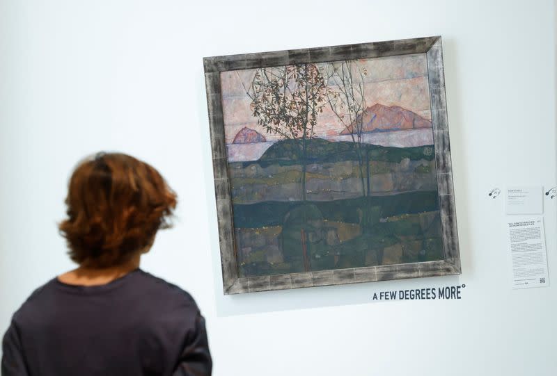 Vienna's Leopold museum tilts paintings by a few degrees in protest of climate change