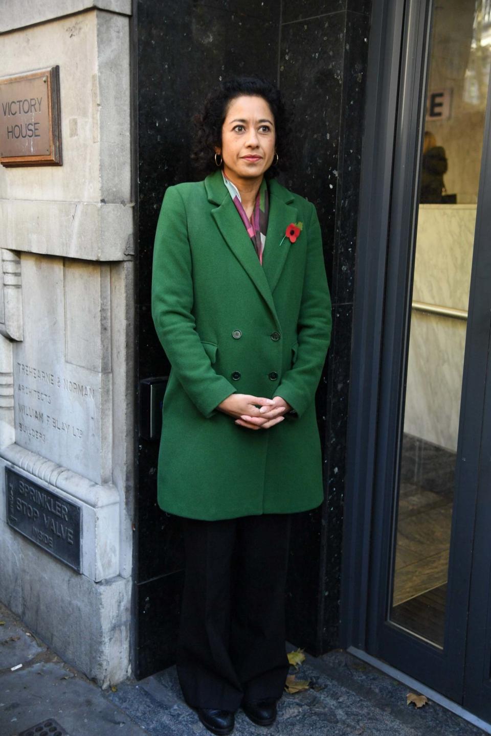 Samira Ahmed arrives at the Industrial Tribunal today (Jeremy Selwyn)