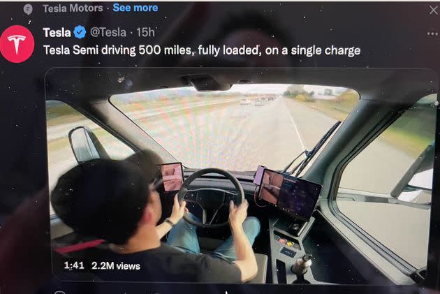 A random plug for Tesla vehicles on a Twitter timeline.