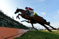 Horse Racing - Grand National Festival - Aintree Racecourse, Liverpool, Britain - April 6, 2019 Tiger Roll ridden by Davy Russell before winning the 5.15 Randox Health Grand National Handicap Chase REUTERS/Peter Powell