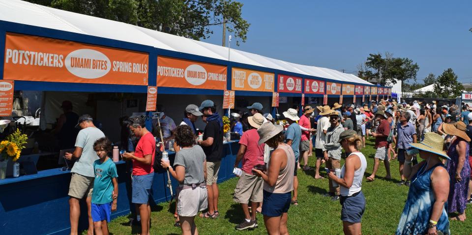 A variety of concession stands offered a variety of options, including Martha's Vineyard fare, for hungry concertgoers at last year's Beach Road Weekend festival.