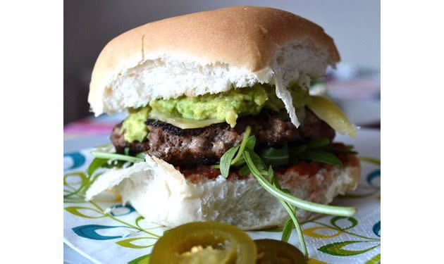 Mexican-style beef burger